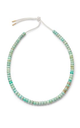 18k Yellow Gold Rainbow Precious Beads & Amazonite Forte Beads Necklace By Carolina Bucci | Moda Operandi