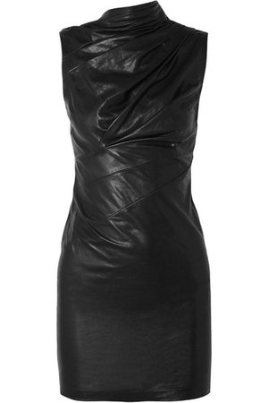 RtA | Holly ruched textured-leather mini dress | NET-A-PORTER.COM