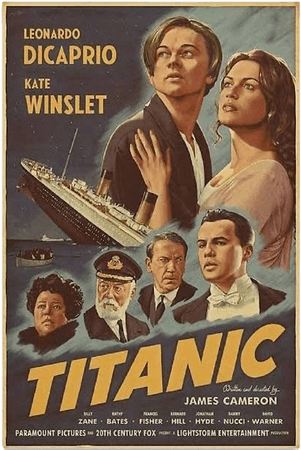 movie posters Titanic art