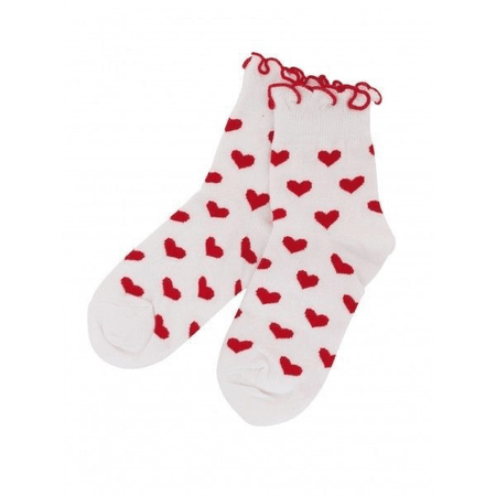 heart frill socks
