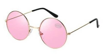 Hot pink circle sunglasses