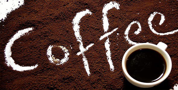 Coffee Text and Cup of Coffee by Catsence | VideoHive