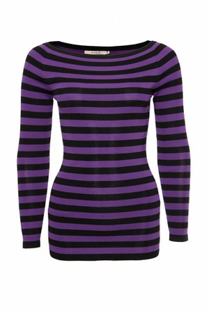 purple and black striped shirt