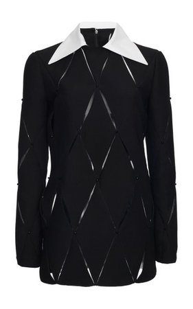 Lasercut Wool And Silk-Blend Mini Dress By Valentino | Moda Operandi