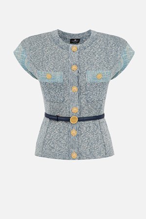 Top with buttons and belt Elisabetta Franchi | Buy online