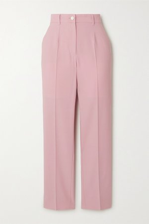 Pink Striped wool-blend straight-leg pants | Dolce & Gabbana | NET-A-PORTER