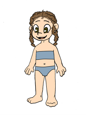 cartoon girl doll- evie