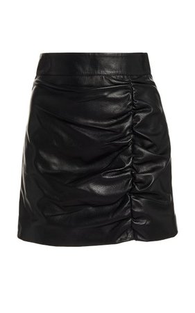 Ruched Leather Mini Skirt By Zeynep Arçay | Moda Operandi