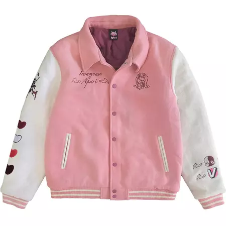 Apari Ironmouse Varsity Jacket Pink