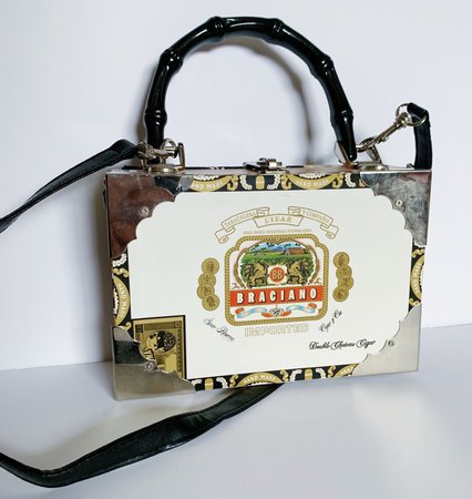 cigar box bag — available on poshmark @ hollykronoff