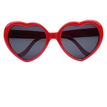 Oversized Heart Shaped Retro Plastic Heart Sunglasses