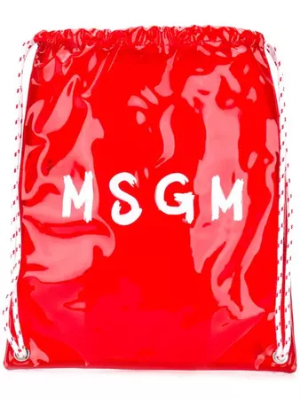 MSGM contrast logo backpack