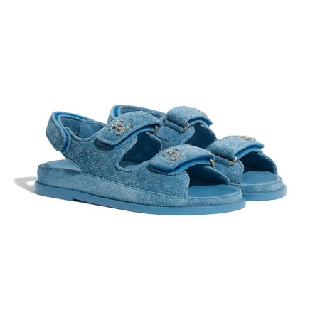 chanel canvas blue sandals - Google Search