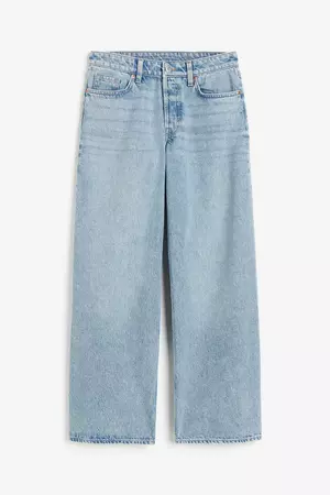 Curvy Fit Baggy Low Jeans - Light denim blue - Ladies | H&M US