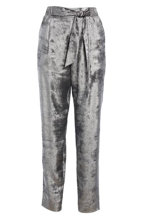 Brochu Walker Nives Metallic Velvet Pants | Nordstrom