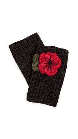 Kate Spade New York Women's Crochet Poppy Arm Warmers, Black, One Size at Amazon Women’s Clothing store: