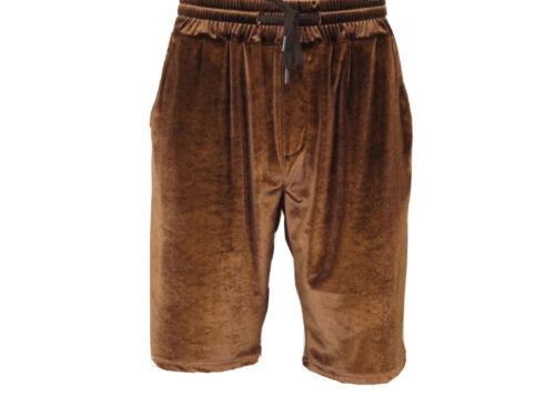 Brown velvet shorts
