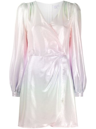 Olivia Rubin ombre long sleeve wrap dress - FARFETCH