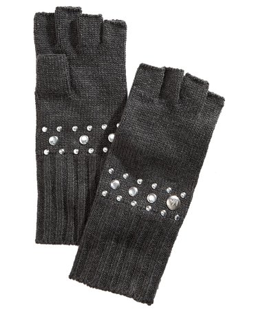 Michael Kors Dome-Stud Fingerless Gloves