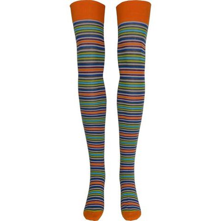 Pop Stripes Over The Knee Socks in Orange - Poppysocks