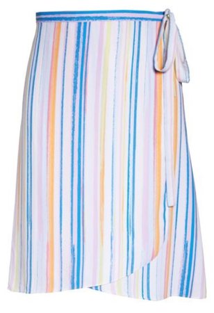 striped wrap skirt