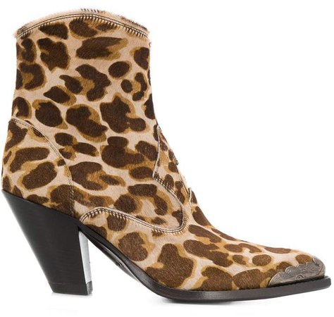 leopard-print boots