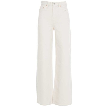 Levi's - White Wide Leg Ribcage Jeans on Arteni Shop