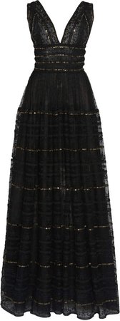 Sequin-Embellished Tulle Dress