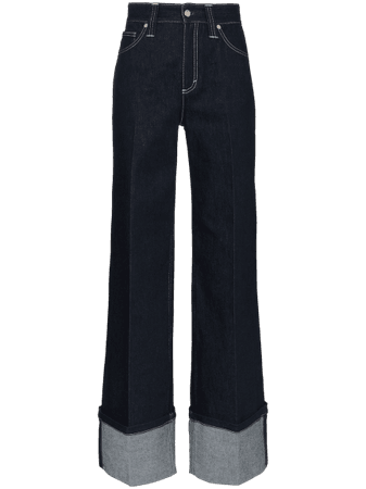 Chloé Calça jeans pantalona