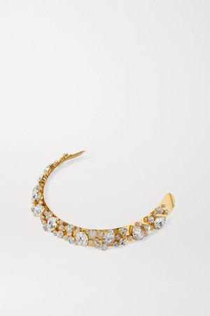 Gold Kiera gold-tone crystal headband | LELET NY | NET-A-PORTER
