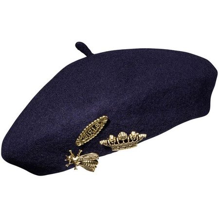 beret with pins