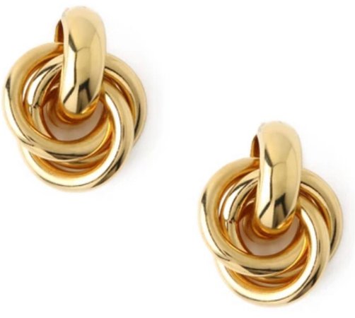 Orelia Gold knot earrings