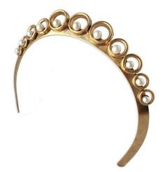 Pearl Hoop Crown - ANTIQUE GOLD - Lelet NY