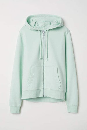 Hooded Sweatshirt Jacket - Green