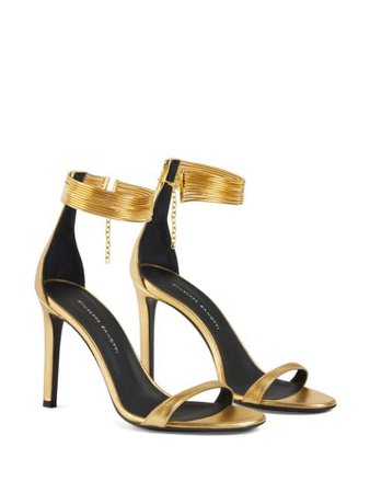 Shop gold Giuseppe Zanotti Kay jewel anklet sandals with Express Delivery - Farfetch