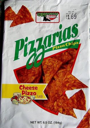 1992 Keebler Pizzarias chips bag