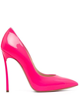 Casadei patent leather pointed pumps pink 1F410D125TFLUOO - Farfetch