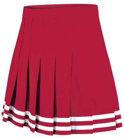 red and white cheer skirt