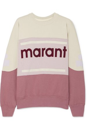 Isabel Marant Étoile | Gallian flocked cotton-blend jersey sweatshirt | NET-A-PORTER.COM