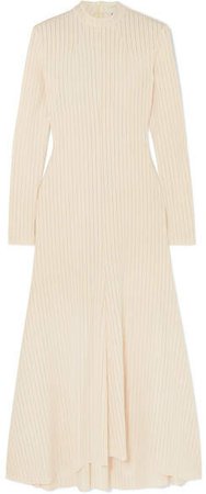 Renton Ribbed-knit Midi Dress - Cream