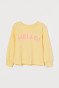 Cotton Sweatshirt - Light yellow/Hello! - Kids | H&M US