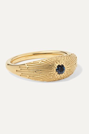 Gold Inez gold-plated sapphire ring | Meadowlark | NET-A-PORTER