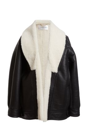 Shearling-Lined Leather Jacket By Victoria Beckham | Moda Operandi