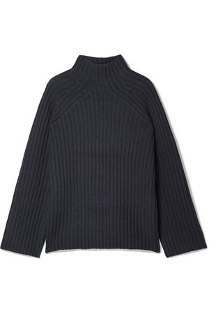 By Malene Birger | Peach oversized ribbed wool-blend turtleneck sweater | NET-A-PORTER.COM