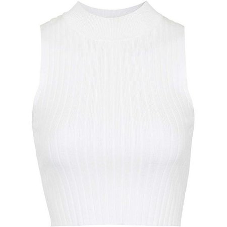 TopShop Sleeveless Ribbed Funnel Top