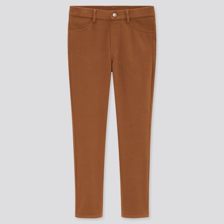 WOMEN ULTRA STRETCH CROPPED LEGGINGS PANTS | UNIQLO US brown