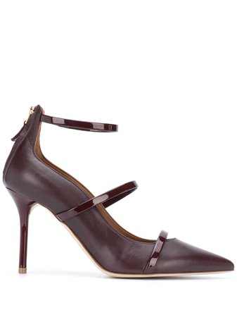 Malone Souliers, Burgundy Robyn Pointed Pumps