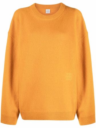 TOTEME crew-neck long-sleeved Jumper - Farfetch