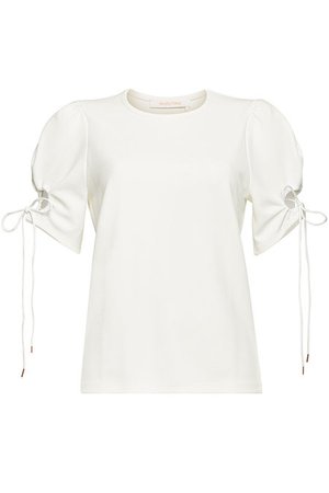 See by Chloé - Top with Cut-Out Sleeves - white