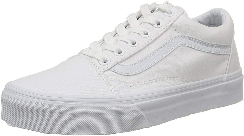 Amazon.com | Vans Unisex Old Skool Black/White Canvas Skate Shoes 10 | Fashion Sneakers